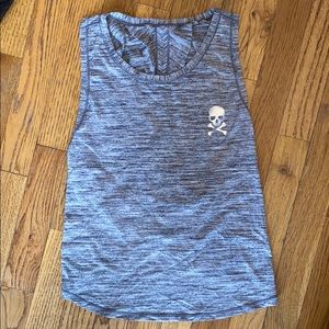 Lululemon grey cross back crop tank. Size 8